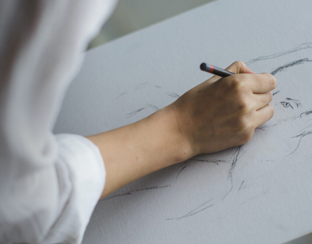 sketch, mano, matita, Monogramp